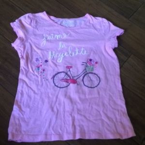 Oshkosh pink French bicycle shirt